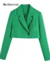 Damespakken Blazers Leisure Britse stijl Kleine pak jas Dames met dubbele rijen met dubbele rijen Korte suite jas Korte Koreaanse Versie Vrouw Jacket 230311