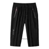 Men's Shorts Summer Men Sports Out Door Work Plus Size 8XL Zipper Ice Thin Breathable Letter Loose Casual ShortsMen's