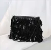 nxy Xiyuan Vintage Argento fatto a mano con paillettes Prom Pochette Cena Messenger Bag Ladies Coreano All-match Borsa Pochette Sacchetti regalo 230308