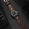 Zegarki męskie zegarki na rękę Męskie Masculino Masculino Damieswatch Para skórzana kropka