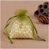 Favor Holders Organza Sheer Gift Candy Bags Wedding Pouch Jewelry Party Xmas Bag 5X7Cm 7X9Cm 9X12Cm 10X15Cm 11X16Cm 36 J2 Drop Deliv Dh3Up