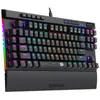 n K587 Kompakte mechanische Gaming-Tastatur mit 87 Tasten, RGB-TKL, Tastatur mit 9 integrierten Makros, abnehmbar, für Gaming-Laptop-PC