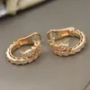 Charm Europe och America's Full Diamond Snake Shaped Earrings 925 Silver Gold-Plated Luxury Women's Fashion Brand Jewelry Gifts 230310