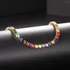 Choker hiphop isad ut tenniskedjan halsband för män kvinnor lyxiga kubiska zirkonkristall korta stenhals tillbehör smycken OHN016