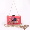 Evening Bags !2023 Women Messenger Flower Fashion Mini Bag With Diamond Shell Shape Shoulder Cluth