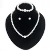 Necklace Earrings Set 2023 Korean Style Bridal Jewelry Three-Piece Wedding Dress Accessories CHD20723