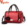 Evening Bags Yogodlns flowers Pendant Handbag Women's fashion Boston bags single shoulder bag ladies crossbody bag PU messenger bag 230311