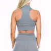 Chemises actives Yoga Sport Top avec Zipper Women 2023 Sports soutien