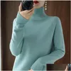 Men'S Sweaters Turtleneck Cashmere Sweater Women Winter Jumpers Knit Female Long Sleeve Thick Loose Plover S 220810 Drop Delivery Ap Dhezu