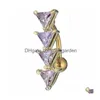 Nombril Bell Button Rings D0642 Zircon Mix Couleurs Belly Stud Drop Delivery Bijoux Corps Dhgarden Dhefo