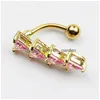 Nombril Bell Button Rings D0642 Zircon Mix Couleurs Belly Stud Drop Delivery Bijoux Corps Dhgarden Dhefo