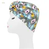 Beanies Beanie/Skull Caps Women Turbansアフリカンパターンボンネットフラワーノット化学ヘッドスカーフトレンディアクセサリーデイリーヘッドウェア