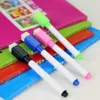 Magnetisk whiteboard penna whiteboard markör torr radera vita brädsmarkörer magnet med raderskontorsskolan levererar 4 färg bläck