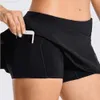 2023New Woman Tennis Skirts Yoga Gym Clothes Womens Athletic Ranning Sport Fitness Golf Shorts Pants Mini Mini Workout Ruffly Solid Elast 4Q6b