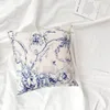 Pillow Chinese Style Blue And White Porcelain Flower Pattern Cover Sofa Chair Decorative Cotton Linen /Decorative