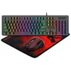 n S107 Combo clavier et souris de jeu Grand tapis de souris Sensation mécanique RGB Rétroéclairé 3200 DPI Souris pour PC Windows