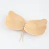 Reggiseno sexy senza cuciture a forma di ali Reggiseno push up in silicone da donna attaccato alla coppa autoadesiva invisibile del reggiseno ABCD Beige Nero