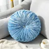 Cushion/Decorative Pillow Leisure Golden Velvet Cushion for Sofa Round Pillow 35*35 Livingroom Deco 230311