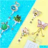 Andere kantoorschoolbenodigdheden l intrekbare naam kaart badge houder Crystal id Reel Clip Rhinestone schattige verpleegkunde met voor vrouwen do s dho38