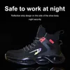 Güvenlik Ayakkabıları Aydınlık Çelik Toe Botlar Erkekler Slip Olmayan İş Botları Yıkılamaz Ayakkabılar Mutfak Restoran Güvenlik Botları Erkek Ayakkabı 36-48 230311