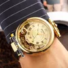 46mm Bovet 1822 Tourbillon Amadeo Fleurie Watches Automatic Mens Watch Yellow Gold Case Roman Markers Skeleton Dial Brown Leather 305A