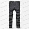 Мужские джинсы Джинсы для мужчин и женщин с той же корейской версией Big White Original Perconity Big M Print Slim Straint Trand Trend T230311