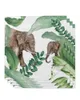 Tovagliolo Piante tropicali Africa Elefante 4/6/8 pezzi Decorazione di stoffa Asciugamano da cena per piatti da cucina Tappetino Decorazione della festa nuziale