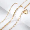 Pendant Necklaces Fashion Punk Multi-layer Chain Necklace Love For Women Exaggerated Trend Short Clavicle Chains Choker