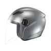 Motorfietshelmen Half helm open gezicht zon vizieren snel release buckle fietsen motorcross pakken mannen vrouwen d7ya