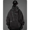 Sweats à capuche pour hommes unisexe fermeture éclair décoration pull à capuche décontracté fonctionnel pull à capuche confortable vêtements pour hommes Harajuku Hiphop