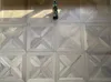 オーク床の壁のステッカー装飾堅木張りの敷物デザインされた小屋の床床タイルリビングルーム装飾木工具体家具メダリオンインレイアートクラッディングタイル