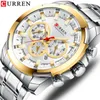 Wristwatches Selling Fashion MEN'S Watch Waterproof Quartz Steel Belt Multi-functional Calendar Business