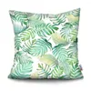 Oreiller feuilles tropicales Polyester jeter étui Double face impression couverture forêt plante voiture canapé décor à la maison cas