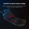 n Lightweight 55g Honeycomb Gaming Mouse RGB Backlit Wired 6 Buttons Programmable 12400 dpi para Windows PC Computador