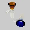 Kolorowa gruba szklana miska do Hookah - Pasuje do płaskich misek o pojemności 14 mm i 18 mm, stylowe akcesorium do palenia