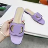 Designer de luxe d'été Femmes sandales plates découpe pantoufles diapositives Interlocking Cut-out Slides Sandale Millennials Cuir cuir véritable semelle en caoutchouc