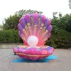 High quality Marine theme cute inflatables giant Mermaid Shark Mussel sea animal model for aquarium decoration Ads-1