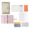 Bloc-notes en cuir ensemble classeur Budget planificateur Kit Portable Journal cahier rechargeable pour femmes hommes budgétisation journalisation Y3NC