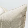 クッション/装飾枕Dunxdec​​o Luxury Ivory Geometric Art Cushion Cover Dorerative Pillow Case Modern Simple Stripe Sofa Chair Bedding Coussin 230311