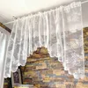 Curtain White Butterfly Lace Short Kitchen Triangle Decorative Door Room Divider