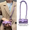 Случаи сотового телефона Apple Anti-Fall Cross-Body Soft Case Purple Love Heart Bent Band rap Mobile Phoples для iPhone 14 Pro Max 13 12 11 плюс защитная крышка долговечна