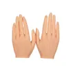 Nail Practice Display Silicone Practice Hand With Flexible Fingers 230310