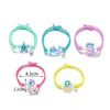 Bracelets porte-bonheur 5 pièces/ensemble mignon océan Animal acrylique couleur bonbon extensible corde Bracelet pour adolescents filles bandeau utiliser fête anniversaire cadeau