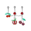 Navelklockknapp ringer D0334 Butterfly Style Belly Ring Clear Color Drop Delivery Jewely Body Dhgarden Dhwgg