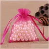 Favor Holders Organza Sheer Gift Candy Bags Wedding Pouch Jewelry Party Xmas Bag 5X7Cm 7X9Cm 9X12Cm 10X15Cm 11X16Cm 36 J2 Drop Deliv Dh3Up