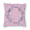Kissen nordische Farbe Lavendel und Schmetterlinge Bezug weiche Blumen Pflanzenwurfhülle Wohnzimmerdekoration
