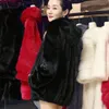 여자 모피 2023 겨울 코트 중간 여성 후드 슬림 한 모방 밍크 헤어 한국 여성 드레스