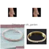 Anklets försäljningsdansare showgirl stretch fot armband 3 rad rhinestone sier pläterade droppleverans smycken dhgarden dhjgm