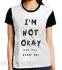 Heren t shirts grappige print heren shirt vrouwen tops tee im not oke (maar ziek doorgaan) grafisch t-shirt o-neck korte mouw casual t-shirts