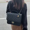 Designer Backpack Style Genuine Leather Back Pack Fashion Women Backpack Luxury Brand Rucksack Casual Knapsack Chain Handbag